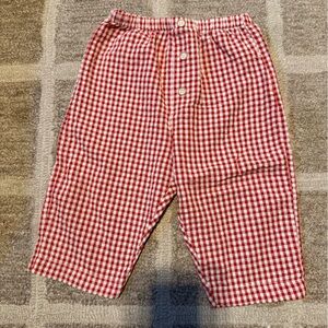 Zara Red Checkered Kids Casual Bottoms